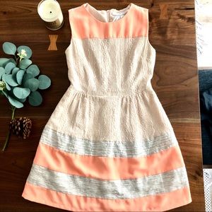 Fit and flare floral lace dress